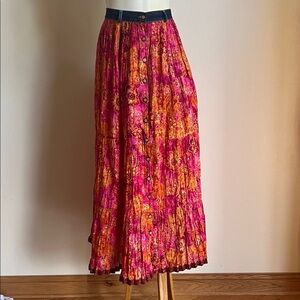 St. John's Bay Pink and Orange A-Line Skirt